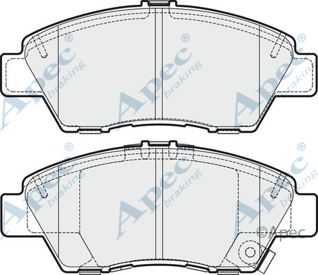 APEC BRAKING Piduriklotsi komplekt,ketaspidur PAD1675